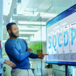 Mise en situation logiciel industriel sur écran géant pour l'industrie 4.0